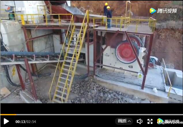  高清航拍视频：碎石生产线工作现场